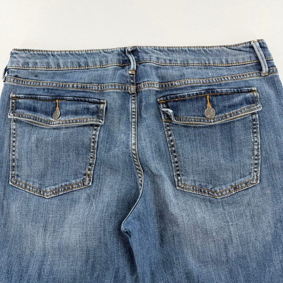 Banana Republic Bootcut Jeans Y2K Women 14 Long Blue Denim Pants 32/14 Stretch - Picture 9 of 10